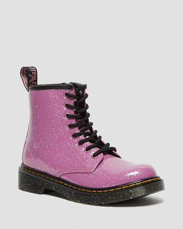 Pink Kids' Dr Martens Junior 1460 Glitter Lace Up Boots | CA 677SGL